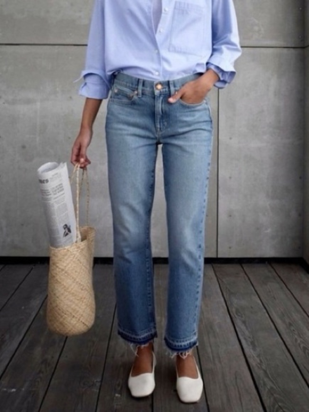 AYR The Beach Bum straight cropped jeans, EUC size 24